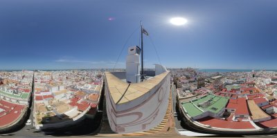 Panoramablick vom Torre Tavira in Cadiz 15.05.2019