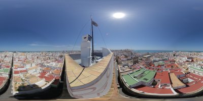 Panoramablick vom Torre Tavira in Cadiz 15.05.2019
