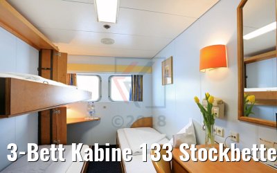 3-Bett Kabine 133 Stockbetten Europadeck MS Sofia 3-Bett Kabine 133 Stockbetten Europadeck MS Sofia