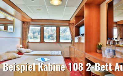 Beispiel Kabine 108 2-Bett Aussen Hauptdeck Beispiel Kabine 108 2-Bett Aussen Hauptdeck