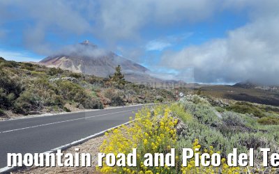 mountain road and Pico del Teide on Tenerife 12.05.2016 mountain road and Pico del Teide on Tenerife 12.05.2016