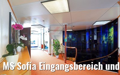 MS Sofia Eingangsbereich und Treppe zur Rezeption MS Sofia Eingangsbereich und Treppe zur Rezeption