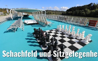 Schachfeld und Sitzgelegenheiten Sonnendeck MS Sofia Schachfeld und Sitzgelegenheiten Sonnendeck MS Sofia