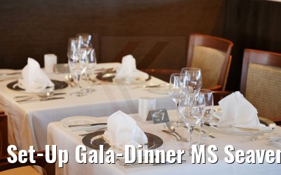 Set-Up Gala-Dinner MS Seaventure 10.08.2021 Set-Up Gala-Dinner MS Seaventure 10.08.2021