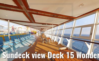 Sundeck view Deck 15 Wonder of the Seas Sundeck view Deck 15 Wonder of the Seas