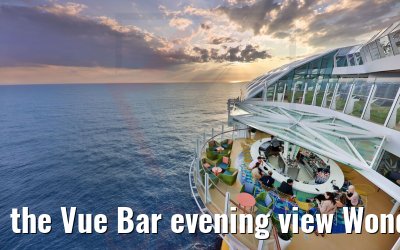 the Vue Bar evening view Wonder of the Seas the Vue Bar evening view Wonder of the Seas