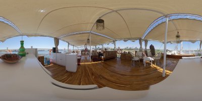Lounge und Sonnendeck Dahabiya Abundance 360-Grad Panorama