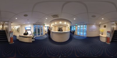 MS Rousse Prestige Rezeption und Foyer Panoramabild