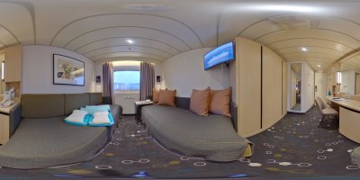 360-Grad Panorama 2-Bett Aussenkabine 4115 MS Artania Deck 04 Saturn-Deck